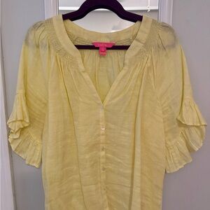 Lilly Pulitzer Light Yellow Blouse